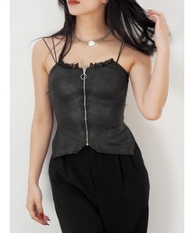 EVRIS | フェイクレザーキャミトップス(キャミソール)