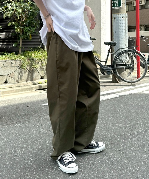 ILL'S（イルズ）の「ワイドテーパード リラックスイージー シェフパンツ ワークパンツ【ILL'S】（チノパンツ・メンズ・ブラック/ベージュ/ブラウン/アイボリー/カーキ/ネイビー/サックスブルー/グレー/チャコールグレー・S/M/L/XL/XXL）」の22枚目の写真