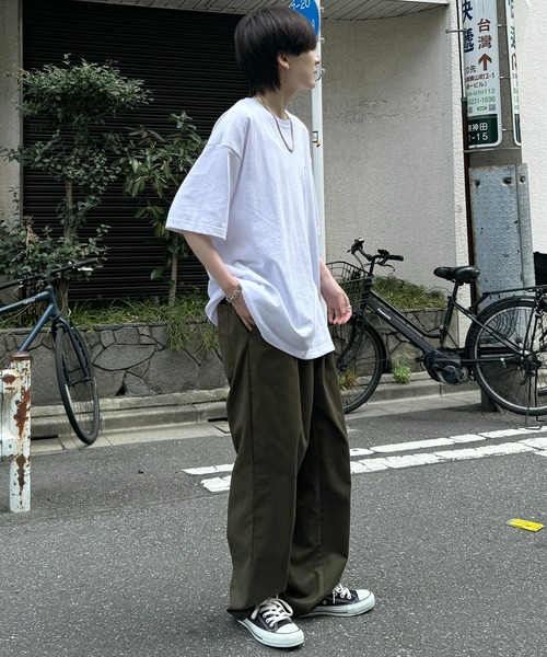 ILL'S（イルズ）の「ワイドテーパード リラックスイージー シェフパンツ ワークパンツ【ILL'S】（チノパンツ・メンズ・ブラック/ベージュ/ブラウン/アイボリー/カーキ/ネイビー/サックスブルー/グレー/チャコールグレー・S/M/L/XL/XXL）」の20枚目の写真