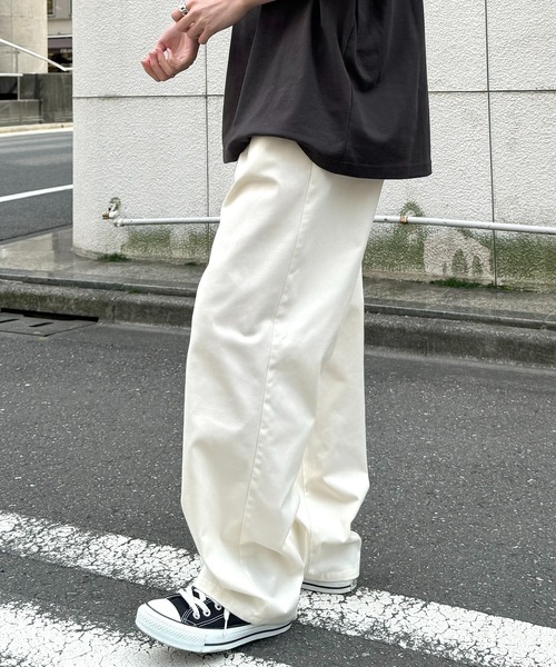 ILL'S（イルズ）の「ワイドテーパード リラックスイージー シェフパンツ ワークパンツ【ILL'S】（チノパンツ・メンズ・ブラック/ベージュ/ブラウン/アイボリー/カーキ/ネイビー/サックスブルー/グレー/チャコールグレー・S/M/L/XL/XXL）」の13枚目の写真