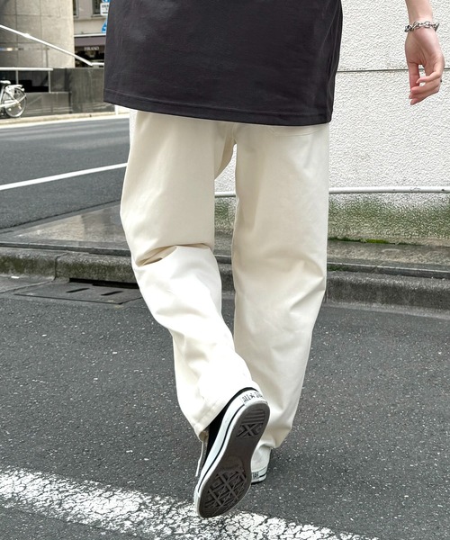 ILL'S（イルズ）の「ワイドテーパード リラックスイージー シェフパンツ ワークパンツ【ILL'S】（チノパンツ・メンズ・ブラック/ベージュ/ブラウン/アイボリー/カーキ/ネイビー/サックスブルー/グレー/チャコールグレー・S/M/L/XL/XXL）」の14枚目の写真
