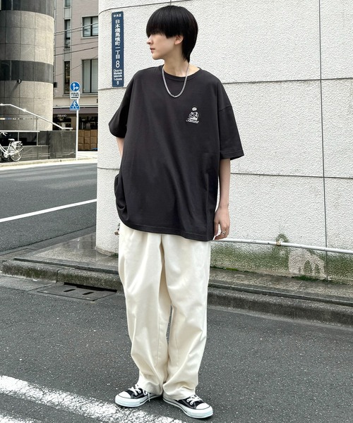 ILL'S（イルズ）の「ワイドテーパード リラックスイージー シェフパンツ ワークパンツ【ILL'S】（チノパンツ・メンズ・ブラック/ベージュ/ブラウン/アイボリー/カーキ/ネイビー/サックスブルー/グレー/チャコールグレー・S/M/L/XL/XXL）」の10枚目の写真