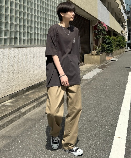 ILL'S（イルズ）の「ワイドテーパード リラックスイージー シェフパンツ ワークパンツ【ILL'S】（チノパンツ・メンズ・ブラック/ベージュ/ブラウン/アイボリー/カーキ/ネイビー/サックスブルー/グレー/チャコールグレー・S/M/L/XL/XXL）」の15枚目の写真