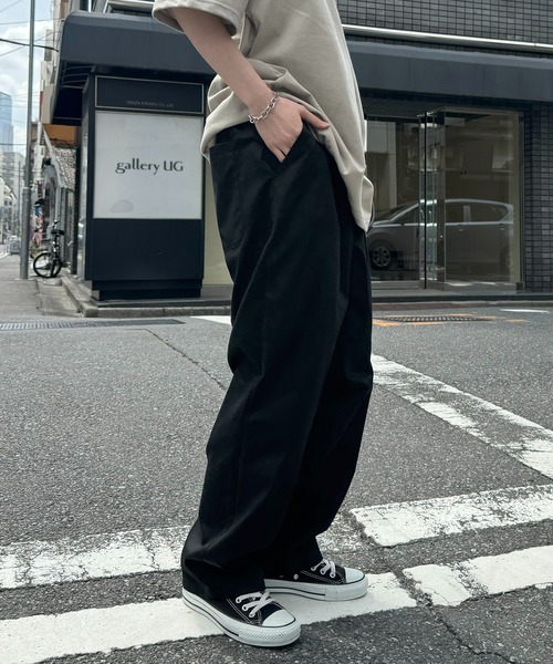 セール】ワイドテーパード リラックスイージー シェフパンツ ワーク