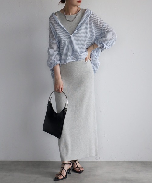 Fizz(フィズ)の「【Fizz/フィズ】 コットンボイル ストライプスキッパーブラウス(シャツ/ブラウス・レディース・ホワイト×ブルー/ネイビー×ホワイト/ホワイト×ネイビー・M)」の4枚目の写真