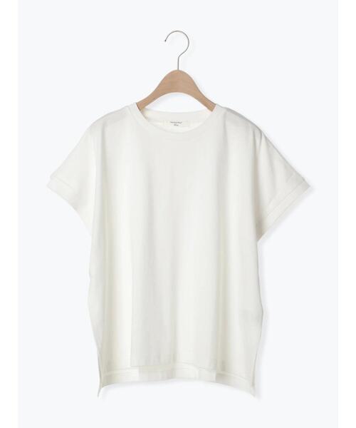 Samansa Mos2 blue(サマンサモスモスブルー)の「【USAコットン】アソートフレンチT(Tシャツ/カットソー・レディース・ベージュ/オフホワイト/グリーン/ブラック/ブルー・F)」の15枚目の写真