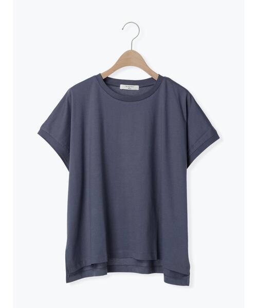 Samansa Mos2 blue(サマンサモスモスブルー)の「【USAコットン】アソートフレンチT(Tシャツ/カットソー・レディース・ベージュ/オフホワイト/グリーン/ブラック/ブルー・F)」の9枚目の写真