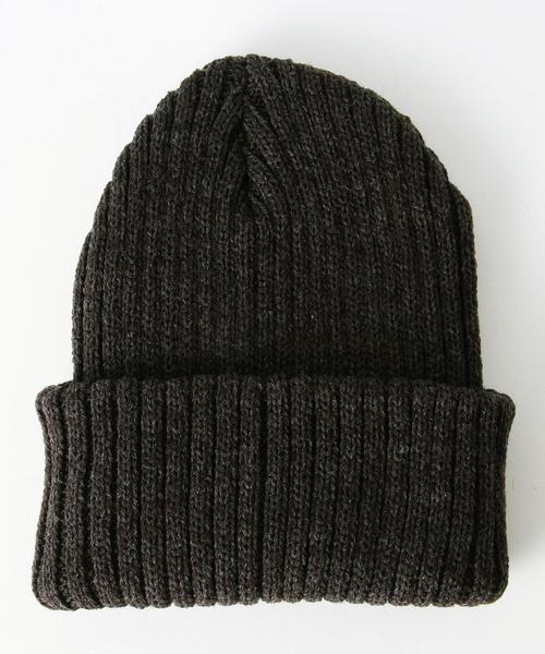 Another Edition（アナザーエディション）の「リブニットキャップ/AE RIB KNIT CAP◆（ニットキャップ/ビーニー・レディース・ブラック/グレー/ワインレッド/オリーブ/ダークグレー/ネイビー・フリー）」の4枚目の写真
