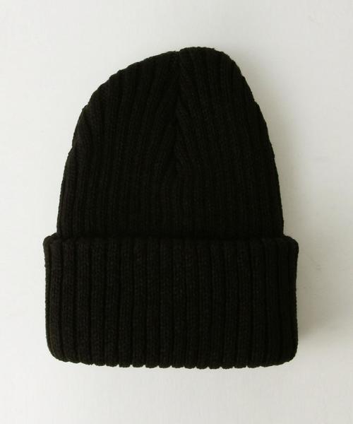 Another Edition（アナザーエディション）の「リブニットキャップ/AE RIB KNIT CAP◆（ニットキャップ/ビーニー・レディース・ブラック/グレー/ワインレッド/オリーブ/ダークグレー/ネイビー・フリー）」の2枚目の写真