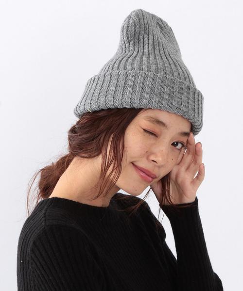 Another Edition（アナザーエディション）の「リブニットキャップ/AE RIB KNIT CAP◆（ニットキャップ/ビーニー・レディース・ブラック/グレー/ワインレッド/オリーブ/ダークグレー/ネイビー・フリー）」の13枚目の写真