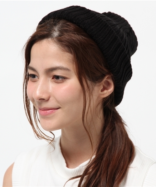 Another Edition（アナザーエディション）の「リブニットキャップ/AE RIB KNIT CAP◆（ニットキャップ/ビーニー・レディース・ブラック/グレー/ワインレッド/オリーブ/ダークグレー/ネイビー・フリー）」の10枚目の写真