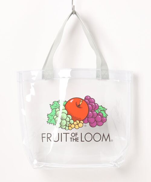 Donnaruma（ドンナルンマ）の「「FRUIT OF THE LOOM」フルーツ柄クリアカラーバッグ（トートバッグ・レディース・ブラック/クリア/パープル・FREE）」の3枚目の写真