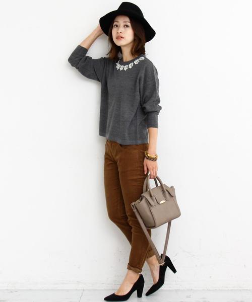 BEAUTY&YOUTH UNITED ARROWS（ビューティーアンドユースユナイテッドアローズ）の「BY 18W コードスキニーパンツ◆（その他パンツ・レディース・ブラウン/コバルトブルー/オフホワイト/ブラック・SMALL/MEDIUM/LARGE）」の22枚目の写真