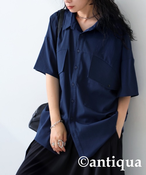 切り替えデザインシャツ（シャツ/ブラウス）｜antiqua（アンティカ）