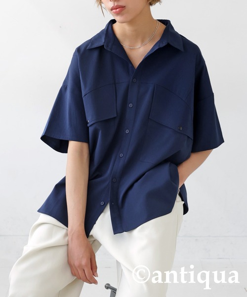切り替えデザインシャツ（シャツ/ブラウス）｜antiqua（アンティカ）