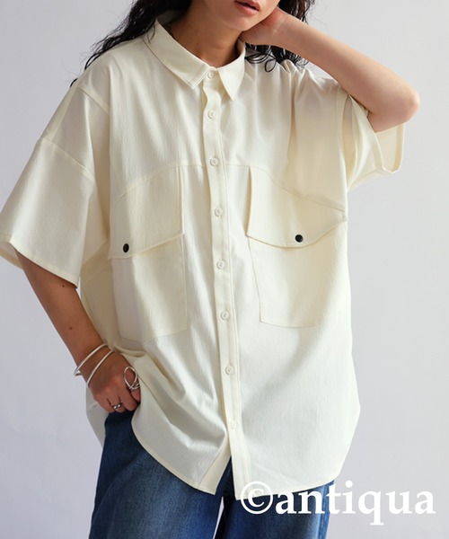 切り替えデザインシャツ（シャツ/ブラウス）｜antiqua（アンティカ）