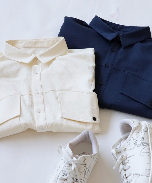 切り替えデザインシャツ（シャツ/ブラウス）｜antiqua（アンティカ）