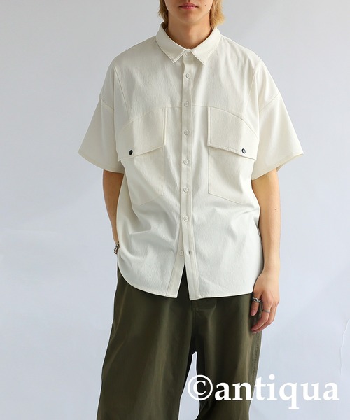 切り替えデザインシャツ（シャツ/ブラウス）｜antiqua（アンティカ）