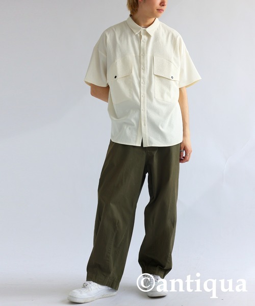 切り替えデザインシャツ（シャツ/ブラウス）｜antiqua（アンティカ）