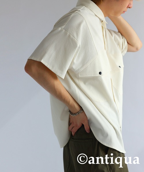 切り替えデザインシャツ（シャツ/ブラウス）｜antiqua（アンティカ）