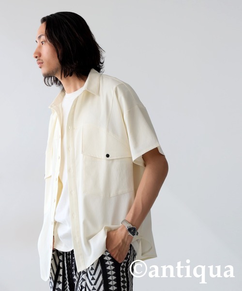 切り替えデザインシャツ（シャツ/ブラウス）｜antiqua（アンティカ）