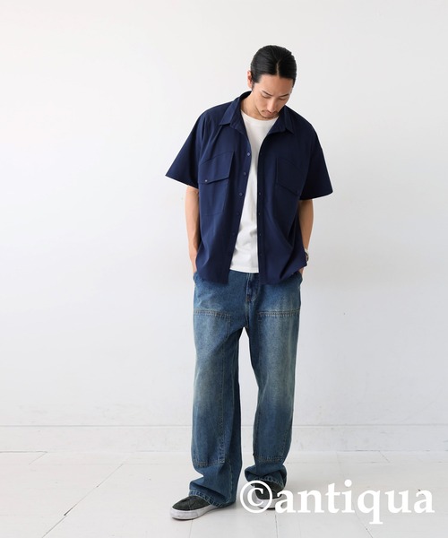 切り替えデザインシャツ（シャツ/ブラウス）｜antiqua（アンティカ）