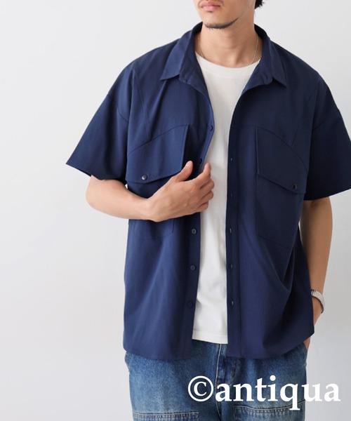 切り替えデザインシャツ（シャツ/ブラウス）｜antiqua（アンティカ）