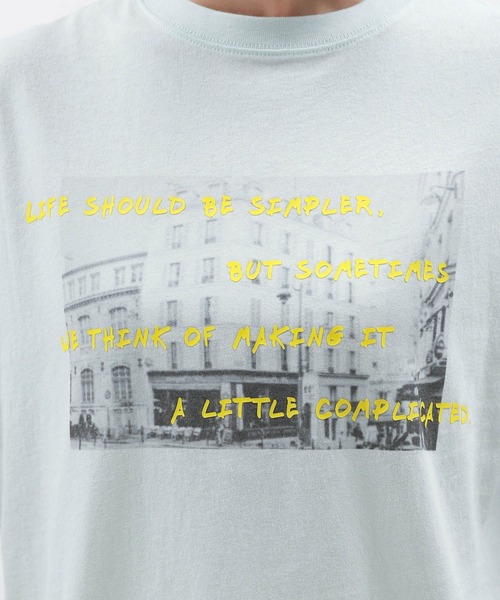 LAKOLE（ラコレ）の「タウンフォトTEE / 127795（Tシャツ/カットソー・レディース・ブラック/ホワイト系/ホワイト系1/ブルー・SMALL/MEDIUM）」の17枚目の写真