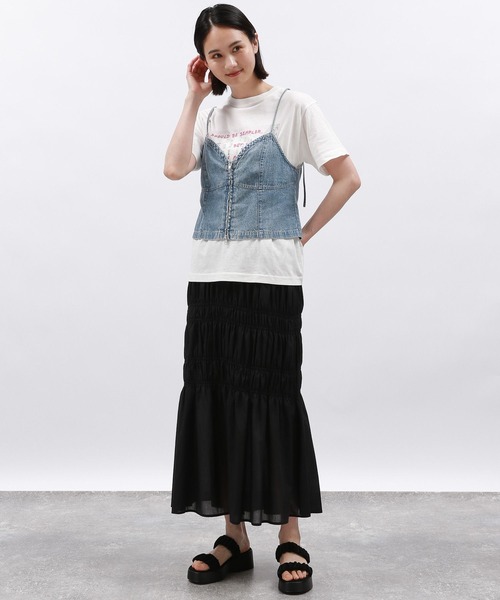 LAKOLE（ラコレ）の「タウンフォトTEE / 127795（Tシャツ/カットソー・レディース・ブラック/ホワイト系/ホワイト系1/ブルー・SMALL/MEDIUM）」の19枚目の写真