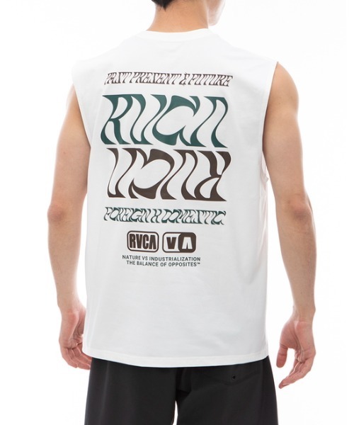 RVCA(ルーカ)の「RVCA メンズ 【SURF TEE】 FLIP FLOW SURF TANK ラッシュガード 【2024年夏モデル】/ルーカマッスルタンクトップ(水着)(ラッシュガード・メンズ・ホワイト/ブラック・MEDIUM/LARGE/X-LARGE/SMALL)」の1枚目の写真