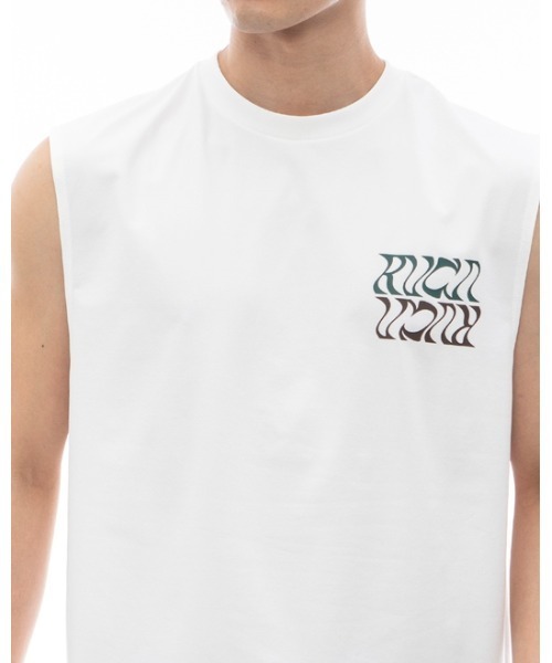 RVCA(ルーカ)の「RVCA メンズ 【SURF TEE】 FLIP FLOW SURF TANK ラッシュガード 【2024年夏モデル】/ルーカマッスルタンクトップ(水着)(ラッシュガード・メンズ・ホワイト/ブラック・MEDIUM/LARGE/X-LARGE/SMALL)」の5枚目の写真