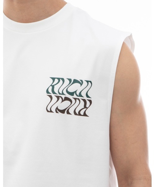 RVCA(ルーカ)の「RVCA メンズ 【SURF TEE】 FLIP FLOW SURF TANK ラッシュガード 【2024年夏モデル】/ルーカマッスルタンクトップ(水着)(ラッシュガード・メンズ・ホワイト/ブラック・MEDIUM/LARGE/X-LARGE/SMALL)」の7枚目の写真