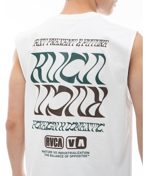 RVCA(ルーカ)の「RVCA メンズ 【SURF TEE】 FLIP FLOW SURF TANK ラッシュガード 【2024年夏モデル】/ルーカマッスルタンクトップ(水着)(ラッシュガード・メンズ・ホワイト/ブラック・MEDIUM/LARGE/X-LARGE/SMALL)」の8枚目の写真