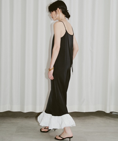 yae Ballonhemsatindress /バルーンヘムサテンドレス 38 yae（ヤエ）の「Ballon hem satin dress / バルーンヘムサテン