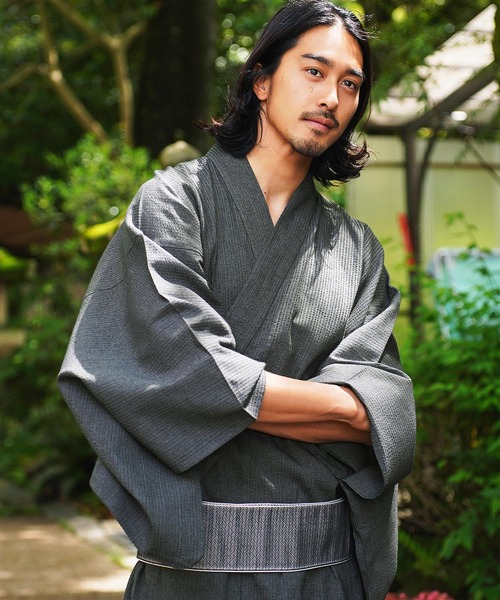 jiggys shop(ジギーズショップ)の「浴衣2点セット (浴衣+帯)(浴衣・メンズ・グレー系その他2/ブラック系その他4/ブラック系その他2/ベージュ系その他/ブラック系その他3/ブルー系その他/ブラック系その他/ブルー系その他5/ブルー系その他4/ブルー系その他3/ブルー系その他2/ブラウン系その他/グレー系その他/グレー系その他5/グレー系その他4/グレー系その他3・MEDIUM/X-SMALL/X-LARGE/LARGE/SMALL)」の5枚目の写真