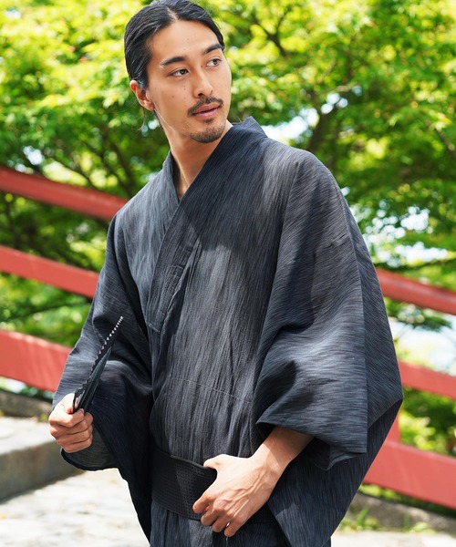 jiggys shop(ジギーズショップ)の「浴衣2点セット (浴衣+帯)(浴衣・メンズ・グレー系その他2/ブラック系その他4/ブラック系その他2/ベージュ系その他/ブラック系その他3/ブルー系その他/ブラック系その他/ブルー系その他5/ブルー系その他4/ブルー系その他3/ブルー系その他2/ブラウン系その他/グレー系その他/グレー系その他5/グレー系その他4/グレー系その他3・MEDIUM/X-SMALL/X-LARGE/LARGE/SMALL)」の9枚目の写真