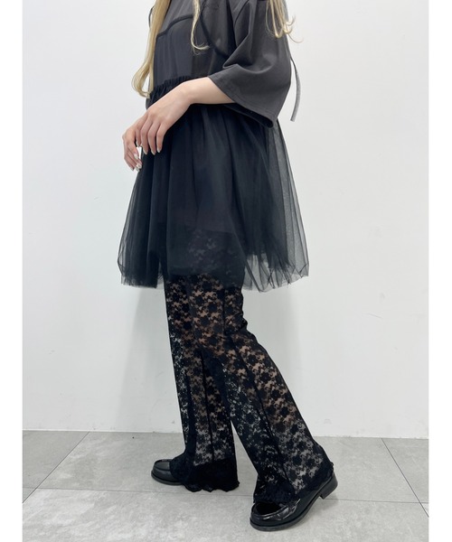 WC(ダブル シー)の「レースフレアパンツ(その他パンツ・レディース・ブラック/ホワイト・FREE)」の20枚目の写真