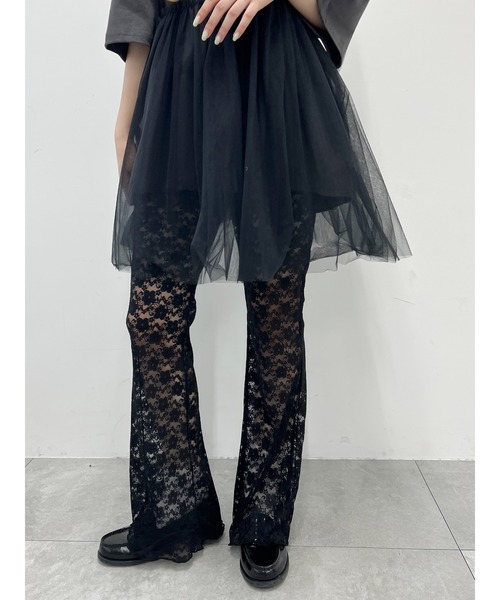 WC(ダブル シー)の「レースフレアパンツ(その他パンツ・レディース・ブラック/ホワイト・FREE)」の17枚目の写真
