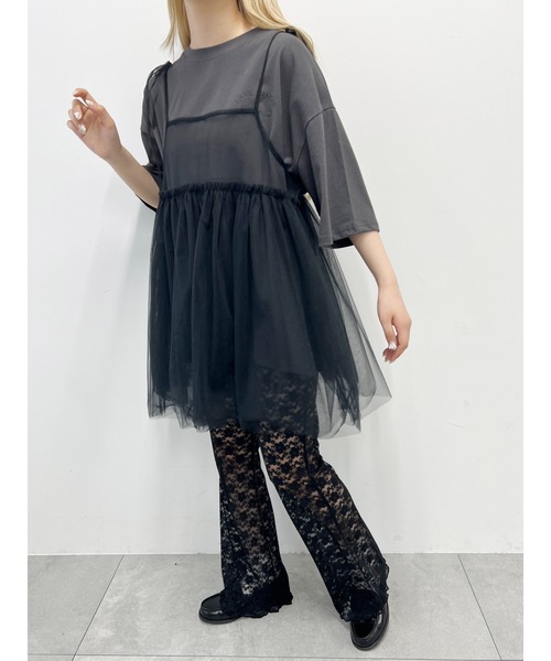 WC(ダブル シー)の「レースフレアパンツ(その他パンツ・レディース・ブラック/ホワイト・FREE)」の16枚目の写真