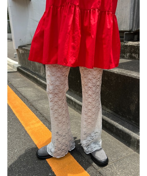 WC(ダブル シー)の「レースフレアパンツ(その他パンツ・レディース・ブラック/ホワイト・FREE)」の7枚目の写真
