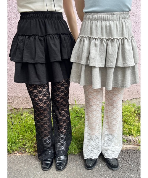 WC(ダブル シー)の「レースフレアパンツ(その他パンツ・レディース・ブラック/ホワイト・FREE)」の12枚目の写真