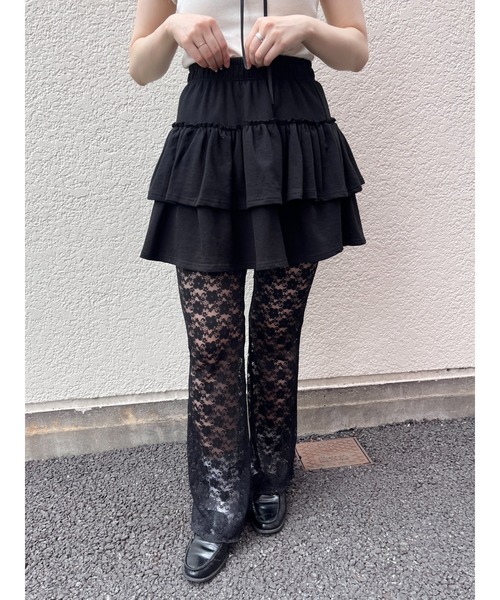 WC(ダブル シー)の「レースフレアパンツ(その他パンツ・レディース・ブラック/ホワイト・FREE)」の15枚目の写真