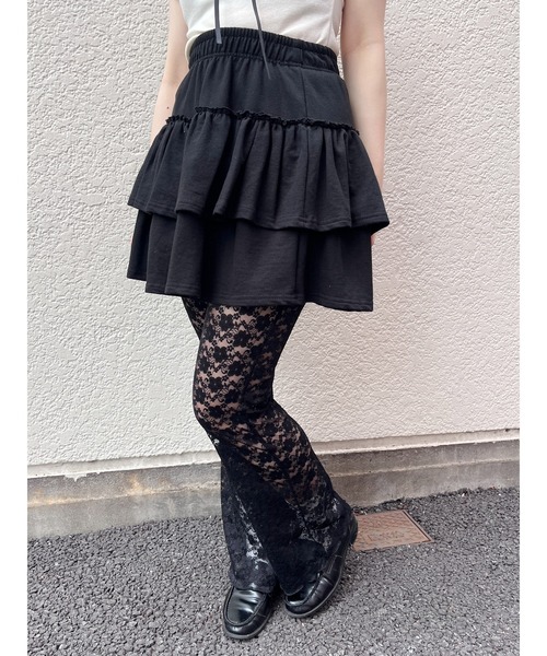 WC(ダブル シー)の「レースフレアパンツ(その他パンツ・レディース・ブラック/ホワイト・FREE)」の14枚目の写真