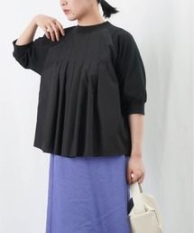 LUCA/LADY LUCK LUCA | LC/LLL ドッキングタックラグランカットソー / 五分袖タックデザインプルオーバー(Tシャツ/カットソー)