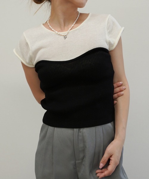 Rashik(ラシク)の「ドッキングベアトップス(Tシャツ/カットソー・レディース・ブルー/ブラック/レッド・FREE)」の2枚目の写真
