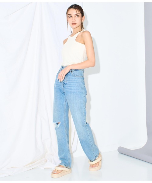 Settimissimo（セッティミッシモ）の「スムースデザインアメリカンスリーブタンクトップ（タンクトップ・レディース・モカ/ブラック/アイボリー・FREE）」の10枚目の写真