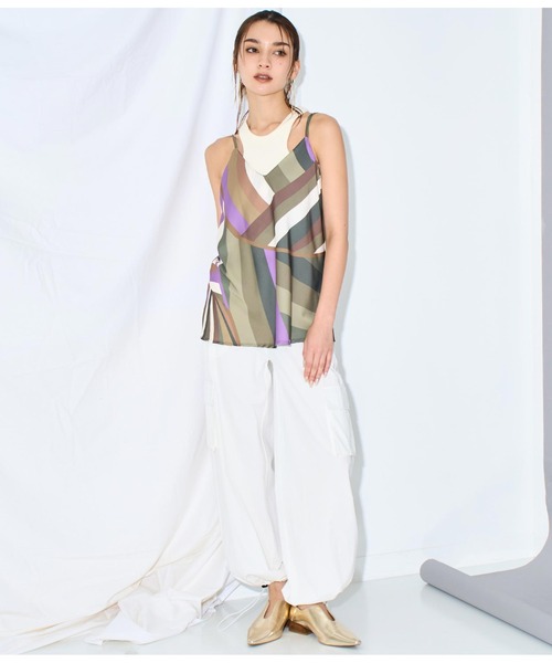 Settimissimo（セッティミッシモ）の「スムースデザインアメリカンスリーブタンクトップ（タンクトップ・レディース・モカ/ブラック/アイボリー・FREE）」の11枚目の写真