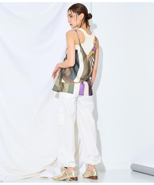 Settimissimo（セッティミッシモ）の「スムースデザインアメリカンスリーブタンクトップ（タンクトップ・レディース・モカ/ブラック/アイボリー・FREE）」の12枚目の写真