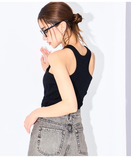 Settimissimo（セッティミッシモ）の「スムースデザインアメリカンスリーブタンクトップ（タンクトップ・レディース・モカ/ブラック/アイボリー・FREE）」の19枚目の写真