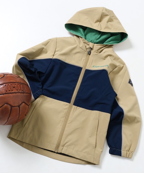 KRIFF MAYER Kid's Collection(クリフメイヤーキッズコレクション)の「【撥水・防汚】ストレッチアクティブマンパ(マウンテンパーカー・キッズ・ブラック/オリーブ/ネイビー/ベージュ・130/120/170/160/150/140)」の3枚目の写真